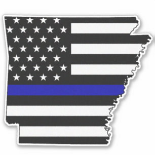 Thin Blue Line Arkansas Flag