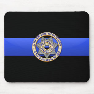 Thin Blue Line - Badge Mouse Pad
