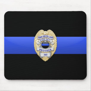 Thin Blue Line - Badge Mouse Pad
