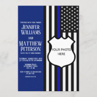 Thin Blue Line Badge Photo Insert