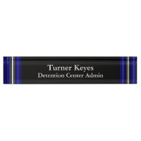 Thin Blue Line - Bars Nameplate