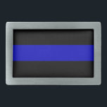 Thin Blue Line Belt Buckle<br><div class="desc">Thin Blue Line.The Thin Blue Line is a colloquial term for police forces. It may refer to the police as a "line" standing between good and evil (citizens and perpetrators), or may refer to the "line" that separates the police as in in-group from everyone else (with positive, negative or mixed...</div>