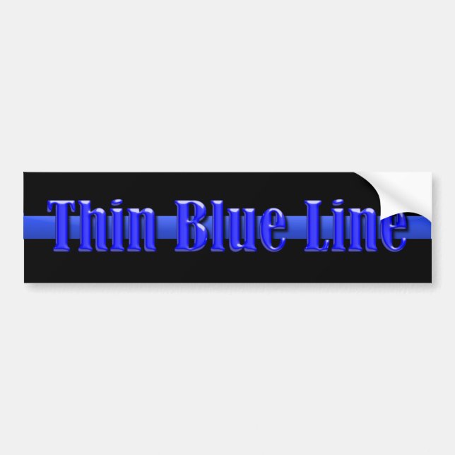 Thin Blue Line Bumper Sticker (Front)