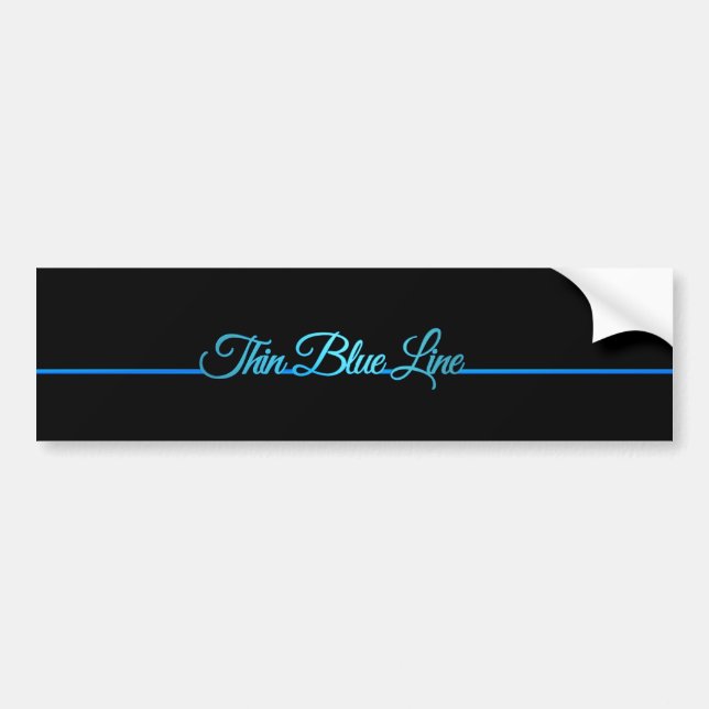 Thin Blue Line Bumper Sticker (Front)