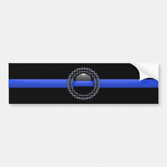 Thin Blue Line Bumper Sticker (Front)