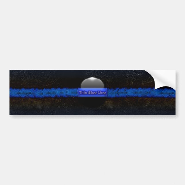 Thin Blue Line Bumper Sticker (Front)