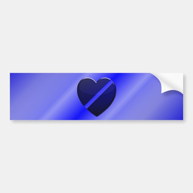 Thin Blue Line Bumper Sticker (Front)