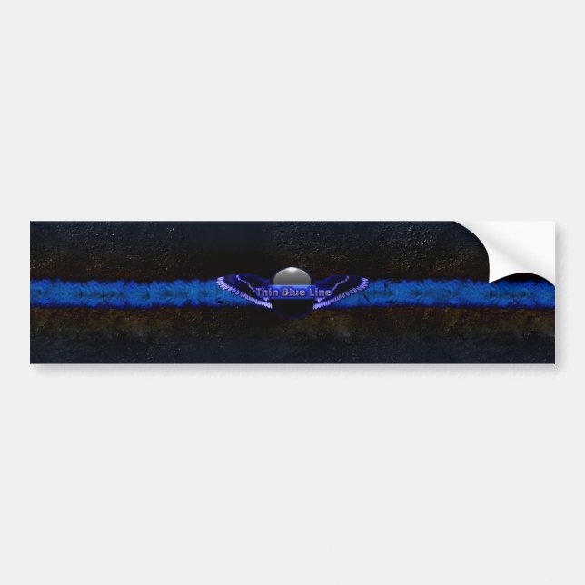 Thin Blue Line Bumper Sticker (Front)