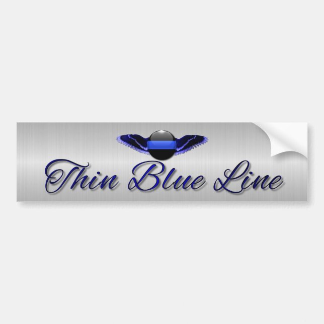 Thin Blue Line Bumper Sticker (Front)