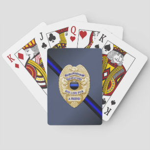 Thin Blue Line Buttons Playing Cards