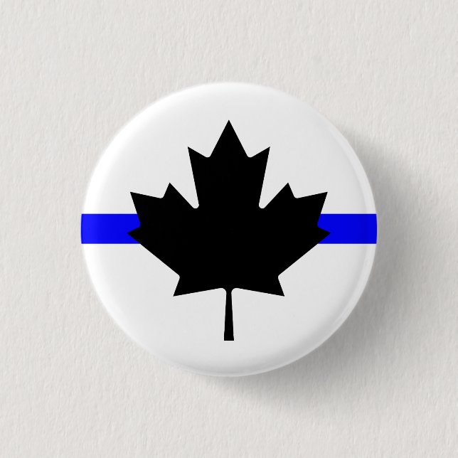 Thin blue line - Canada version 3 Cm Round Badge (Front)