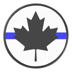 Thin blue line - Canada version Hockey Puck