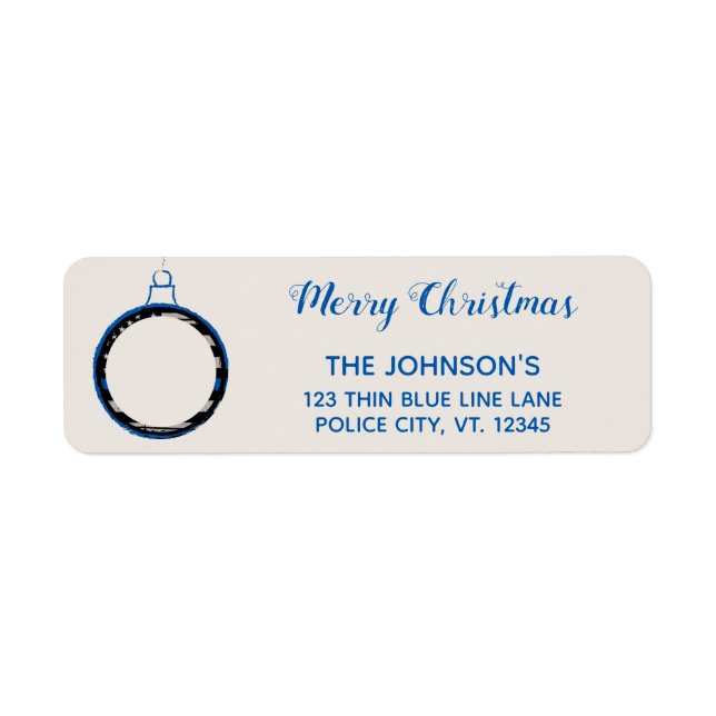 Thin Blue Line Christmas- Law Enforcement - Police (Front)