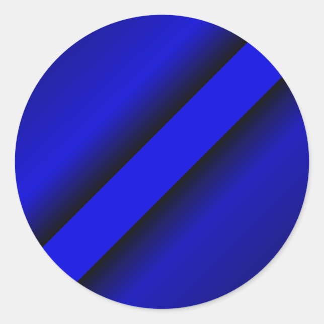 Thin Blue Line Classic Round Sticker (Front)