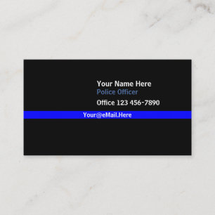 Thin Blue Line Contact Business Card