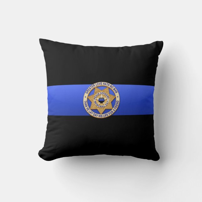 Thin Blue Line Cushion (Front)