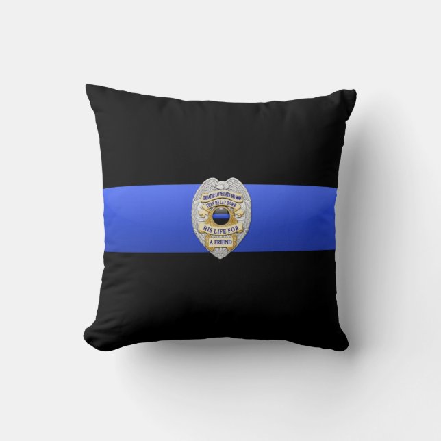 Thin Blue Line Cushion (Front)