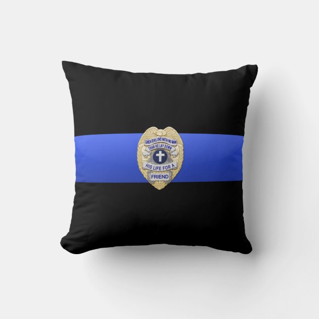 Thin Blue Line Cushion (Front)