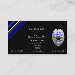 Thin Blue Line Custom Patch and Badge Business Card