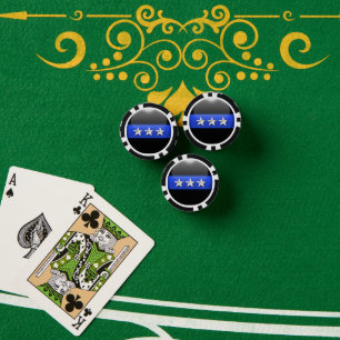 Thin Blue Line Custom Poker Chips