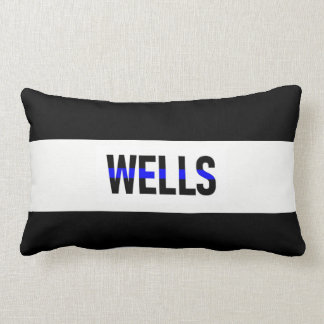Thin Blue Line Customized Pillow! Law Enforcement Lumbar Cushion