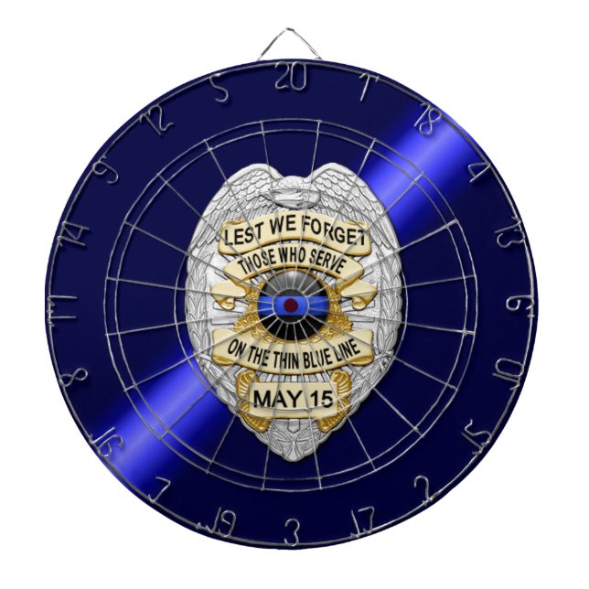 Thin Blue Line Dartboard (Front)