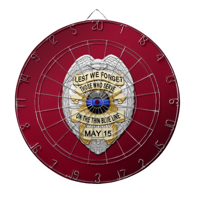 Thin Blue Line Dartboard (Front)