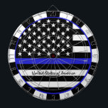 Thin Blue Line Darts & American Flag police / USA Dartboard<br><div class="desc">Dartboard: Thin Blue Line & American Flag (USA) - enforcement / police themed - love my country,  patriots / sports fans</div>