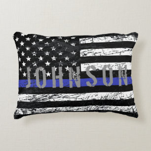 Thin Blue Line Decorative Cushion