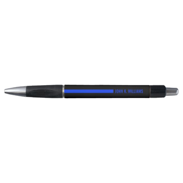 Thin Blue Line Ending With Custom Text (Front)