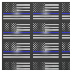 Thin blue line fabric