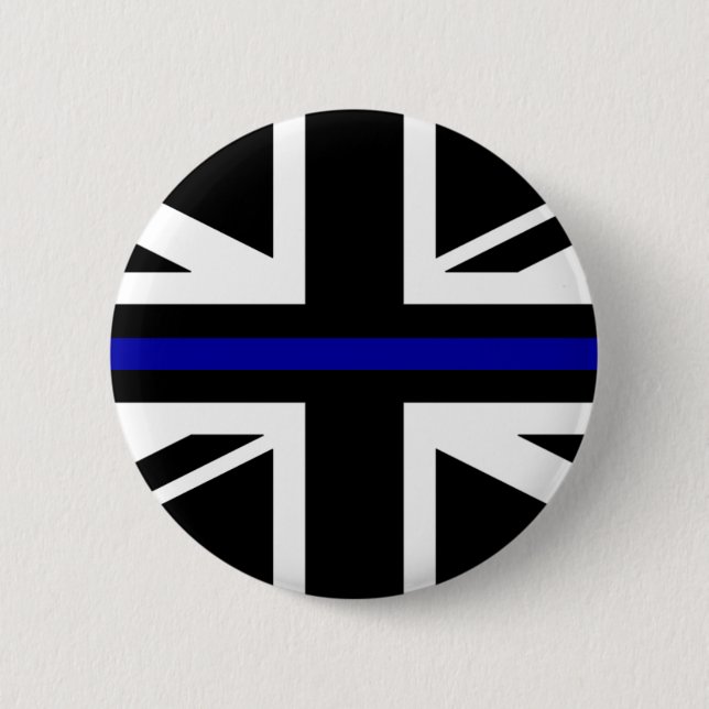 Thin Blue Line Flag 6 Cm Round Badge (Front)