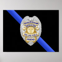 Thin Blue Line Flag & Badge