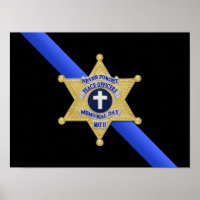 Thin Blue Line Flag & Badge