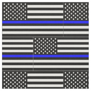 Thin blue line Flag Fabric