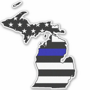 Thin Blue Line Flag Michigan