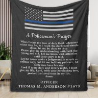 Thin Blue Line Flag Police Policeman's Prayer