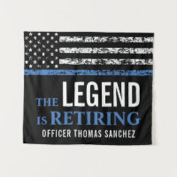 Thin Blue Line Flag Police Retirement Party