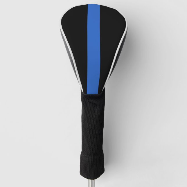 Thin Blue Line Flag police solidarity symbol usa a Golf Head Cover (Front)