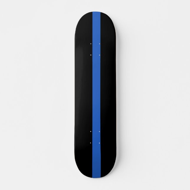Thin Blue Line Flag police solidarity symbol usa a Skateboard (Front)