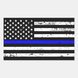 Thin Blue Line Flag Sticker