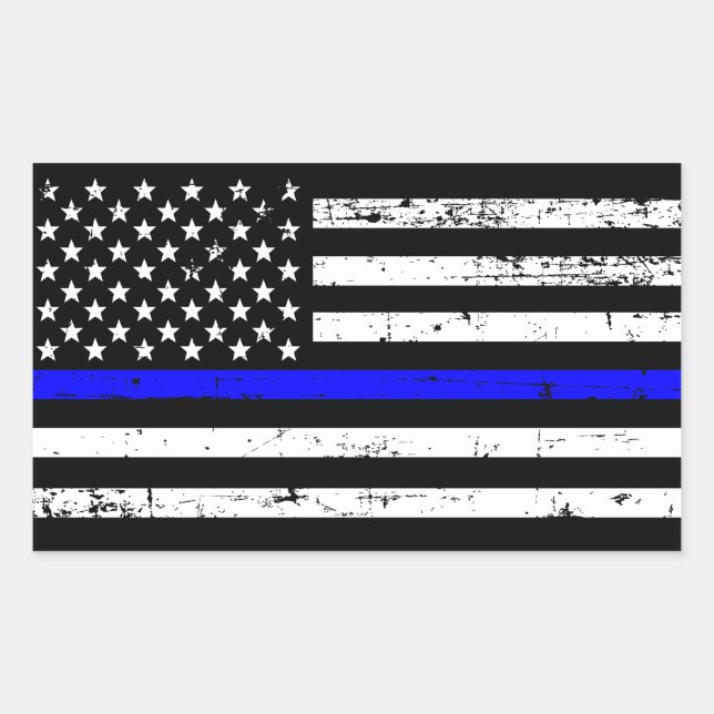Thin Blue Line Flag Sticker (Front)