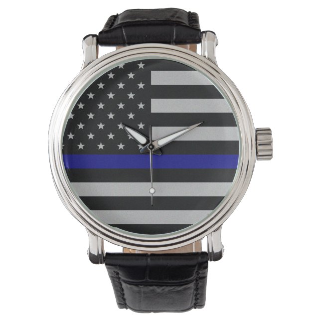 Thin Blue Line Flag Watch (Front)