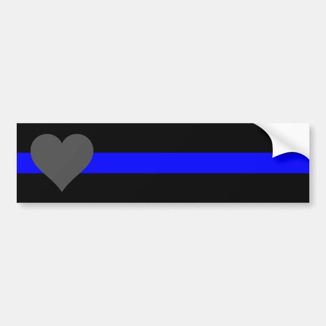 Thin Blue Line - For Those Who Serve Bumper Sticker (Front)