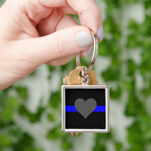 Thin Blue Line - For Those Who Serve Key Ring