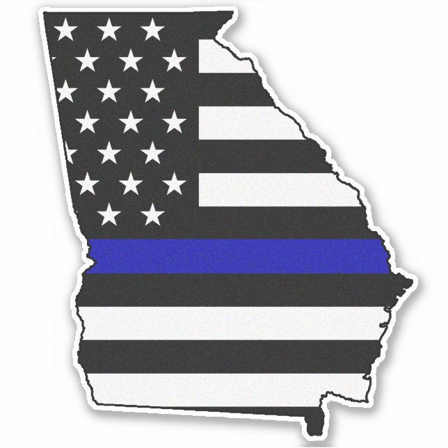 Thin Blue Line Georgia Flag (Front)
