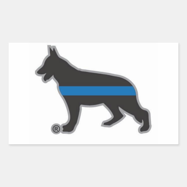 Thin Blue Line German Shepherd Sticker (Front)