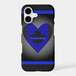 Thin Blue Line Glitter Heart Flag