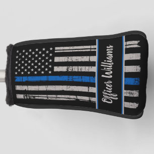 Thin Blue Line Golf - Police Gift - Police Officer Golf Head Cover