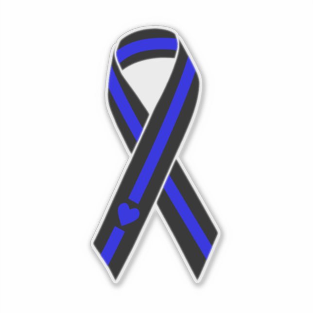 Thin Blue Line Heart Ribbon (Front)